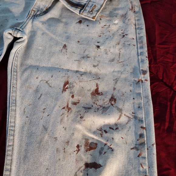 Real Construction Worker Jeans with Paint & Rip - Picture 8 of 11